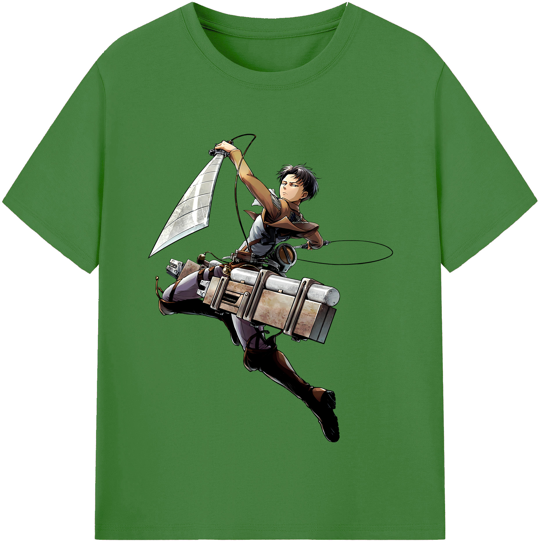 （画像用） 進撃の巨人 リヴァイ·アッカーマン Attack on Titan Levi Ackerman レディースカジュアルプリントTシャツ（綿100％）